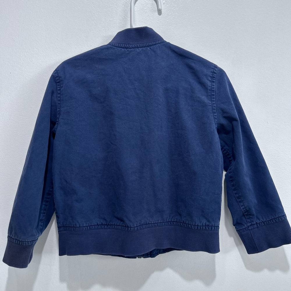 POLO‎ RALPH LAUREN Boys Blue Bomber Jacket Full Zip 100% Cotton Champs Size 3/3T - Picture 2 of 5
